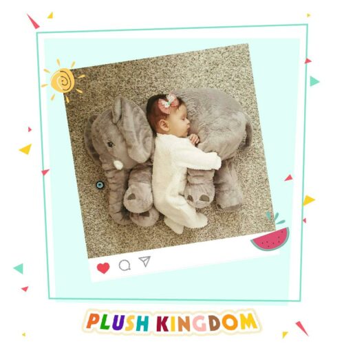 Plush Kingdom™ Official Retailer – Elephant Stuffed Animal Pillow