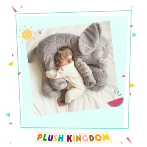 Plush Kingdom™ Official Retailer – Elephant Stuffed Animal Pillow
