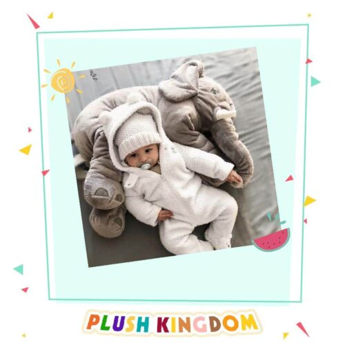 Plush Kingdom™ Official Retailer – Elephant Stuffed Animal Pillow