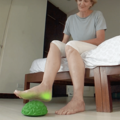 Yoga Half Ball Water Cube Diamond Pattern Foot Massage Ball