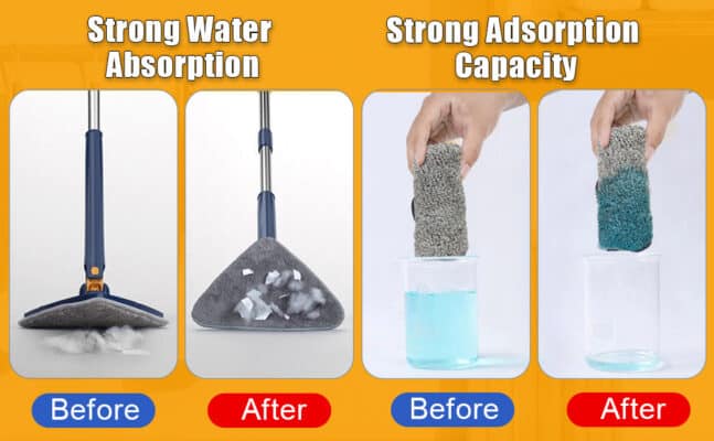 Cleangly 360° Triangular Spin Mop™
