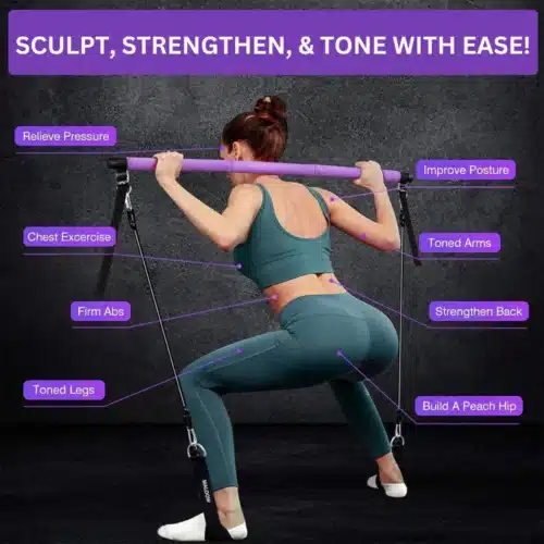 FlexiBar™ Multi Functional Pilates Bar - Official Retailer - Purple